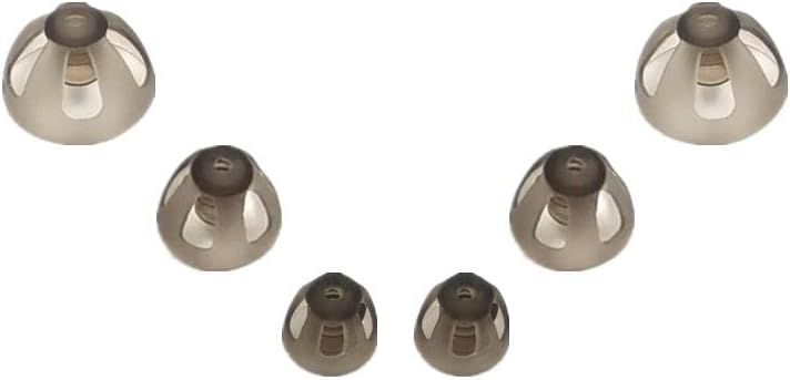 Hearing Aid Domes Smoky Gray Tips Ear Pieces Comfortable for Open Fit BTE Sound Amplifier PSAP Kit Invisible, except for RIC 5+8+10mm(Mixed * 6)