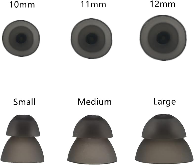 Hearing Aids Domes Small Medium Large Size for Resound Sure Fit RIC RITE and Open Fit BTE Hearing Amplifier Smoky Power Domes Invisible Ear Tip (Mix 6 Counts)
