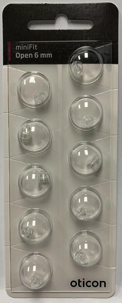 Oticon 6mm MiniFit Domes, 20 Count (Pack of 2)