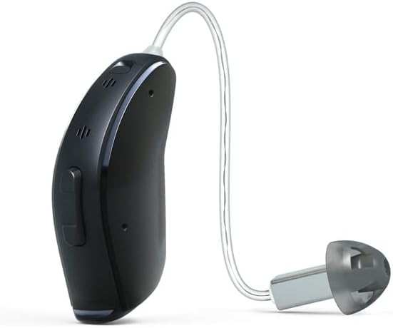 Resound Sure Fit Hearing Aid Domes Smoky Gray Tips Ear Pieces Comfortable for Open Fit BTE Sound Amplifier PSAP Kit Invisible 10mm (L x 5)