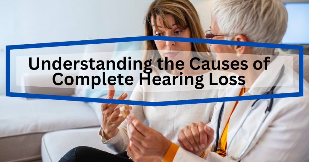 deaf woman talking to audiologist